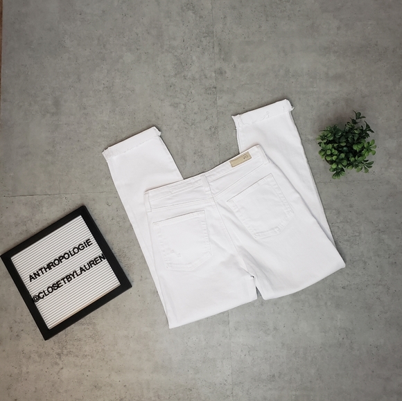 Anthropologie AG White High Rise Cropped Jeans - Picture 3 of 12